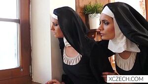 Crazy porn with catholic nuns and monster!